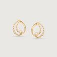 Sunflare Orbit Diamond Hoop Earrings,,hi-res view 5