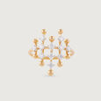Disco Beat Gold & Diamond  Finger Ring,,hi-res view 3