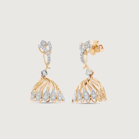 Sparkling Bloom Diamond Jhumka