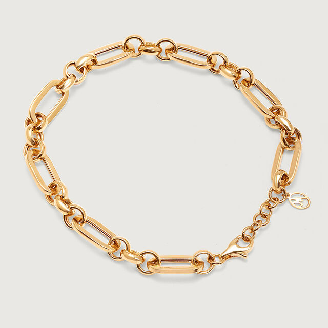 Bold Interlink 18KT Gold Bracelet,,hi-res image number null