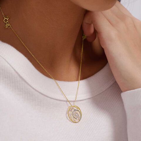 Swirly Chic Gold Pendant