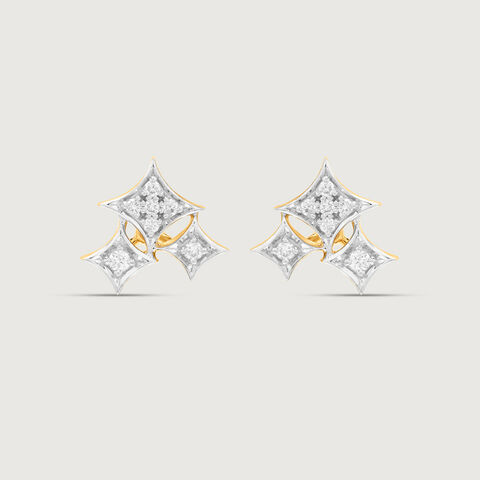 Starlit Cascade Diamond Drop Earrings