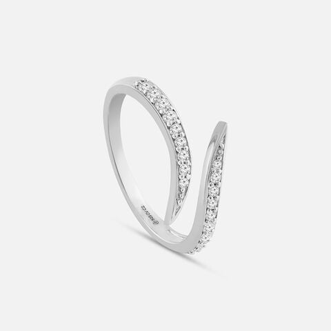 Sleek Twist Silver Ring