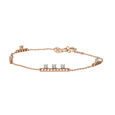 Morse Code Rose Gold & Diamond Bracelet,,hi-res view 1