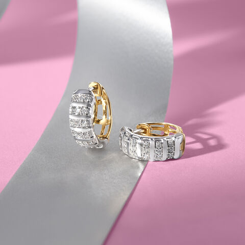 Luxe Shine Gold & Diamond Hoop Earrings