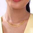 Sleek Radiant Gold Necklace,,hi-res view 2