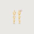 Radiant Lotus Gold Drop Earrings,,hi-res view 4