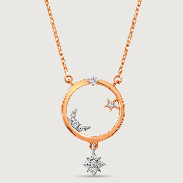 Moonlit Stardust 18KT Pendant with Chain,,hi-res image number null
