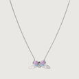 Blissful Ladybug Silver Necklace,,hi-res view 3