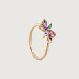 Twilight Bloom Amethyst & Gold Finger Ring,,hi-res view 4
