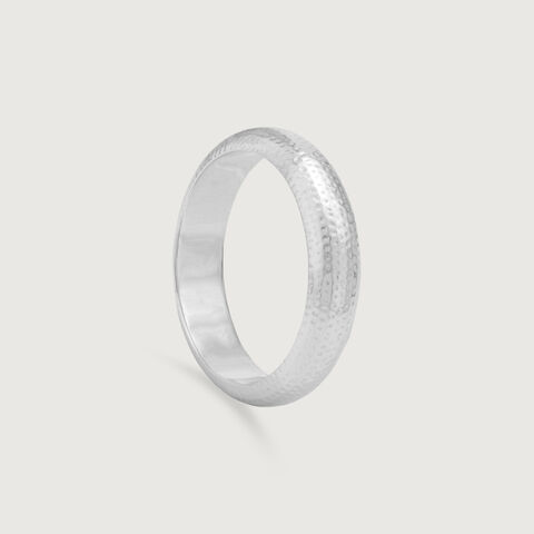 Subtle Grain Silver Ring
