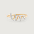 Sparkling Twist Gold & Diamond Finger Ring,,hi-res view 2