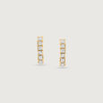 Linear Glow Diamond Hoop Earrings,,hi-res view 5
