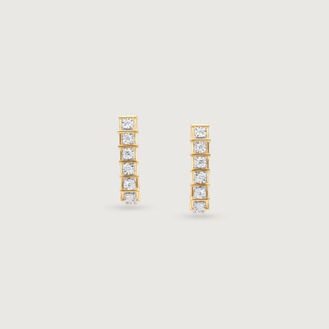 Linear Glow Diamond Hoop Earrings