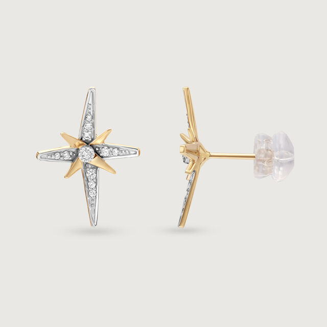 Galactic Wishes 14KT Diamond Stud Earrings,,hi-res image number null