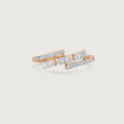 Contemporary Charm Gold & Diamond Finger Ring,,hi-res view 4