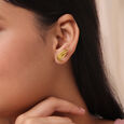 Whimsical Butterfly 14KT Pure Gold Stud Earrings,,hi-res view 2