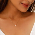 Enchanting Triad Solitaire Pendant with Chain,,hi-res view 2