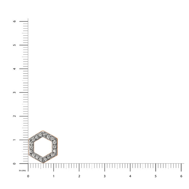 14KT White and Rose Gold Diamond Stud Earrings,,hi-res view 4