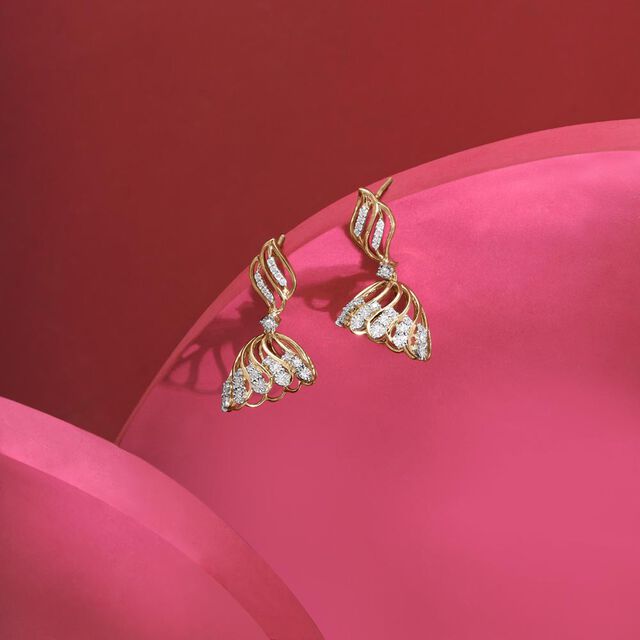 Royal Charm Diamond Jhumka,,hi-res image number null