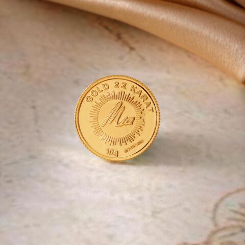 10 GM 22 Karat Stunning Lotus Gold Coin