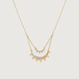 Twilight Crescent 14KT Double Layered Necklace,,hi-res view 4
