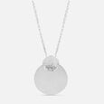 Bold Matte Silver Pendant,,hi-res view 3