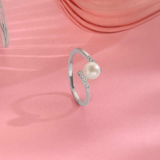 Luminous Orbit Silver Ring,,hi-res image number null