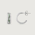 Mosaic Magic Silver Hoop Earrings,,hi-res view 5