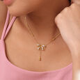 Butterfly Blush 14KT Pure Gold & Diamond Necklace,,hi-res view 2