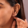 Willow Whispers 14 Kt Gold & Diamond Stud Earrings,,hi-res view 2