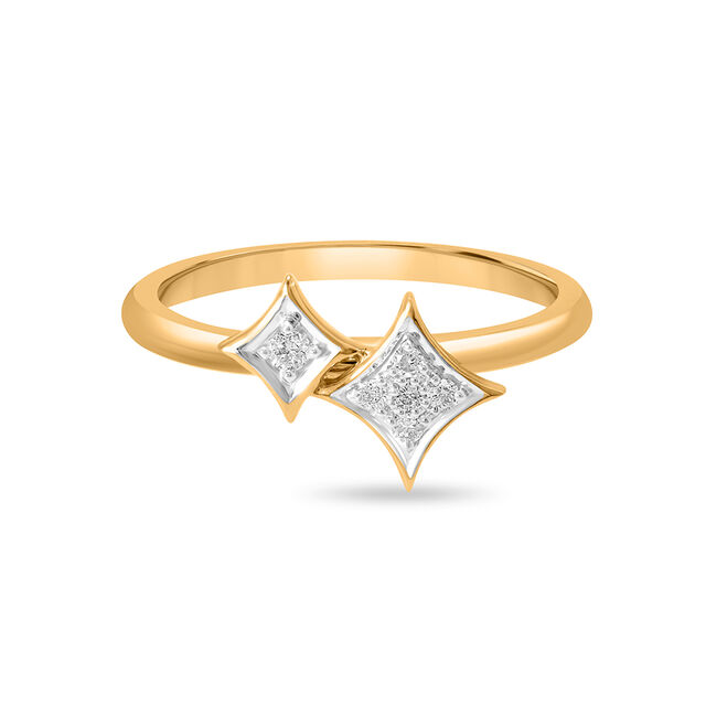 14kt Yellow Gold Star Struck Diamond Ring,,hi-res image number null