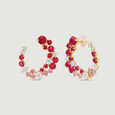 Radiant Graduated Sapphire and Ruby Stud Earrings,,hi-res view 4