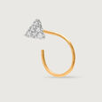 14KT Yellow Gold Diamond Nose Pin,,hi-res view 3