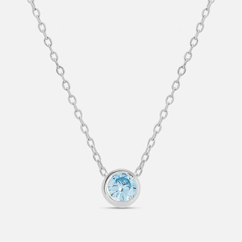 Breezy Blue Silver Necklace