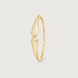 Graceful Leaf Gold Bangle,,hi-res view 2