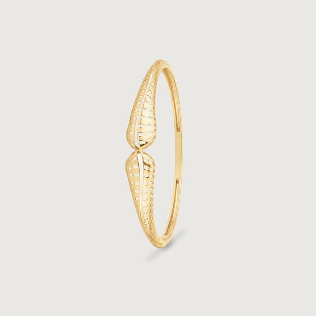 Graceful Leaf Gold Bangle,,hi-res image number null