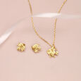 Golden Fish Charm 14Kt Gold Necklace Set,,hi-res view 1