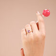 Graceful Contemporary Amethyst Gold Ring,,hi-res view 2