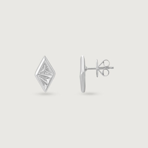 Chic Prism Silver Stud Earrings