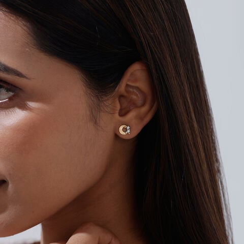 Textured Orbit Diamond Stud Earrings