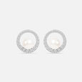 Luminous Pearl Silver Earrings,,hi-res view 3