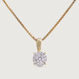Dual Tone Gold & Diamond Pendant,,hi-res view 4
