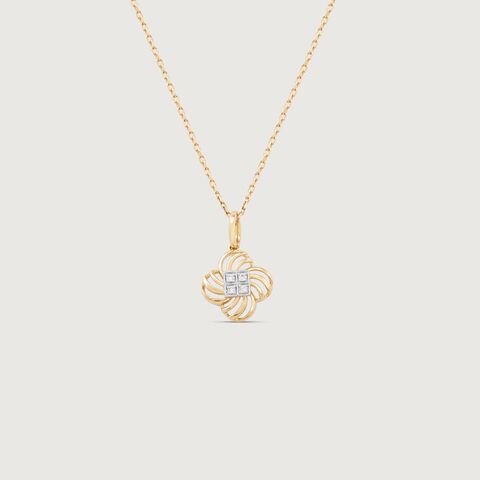 Twirling Grace Diamond Pendant