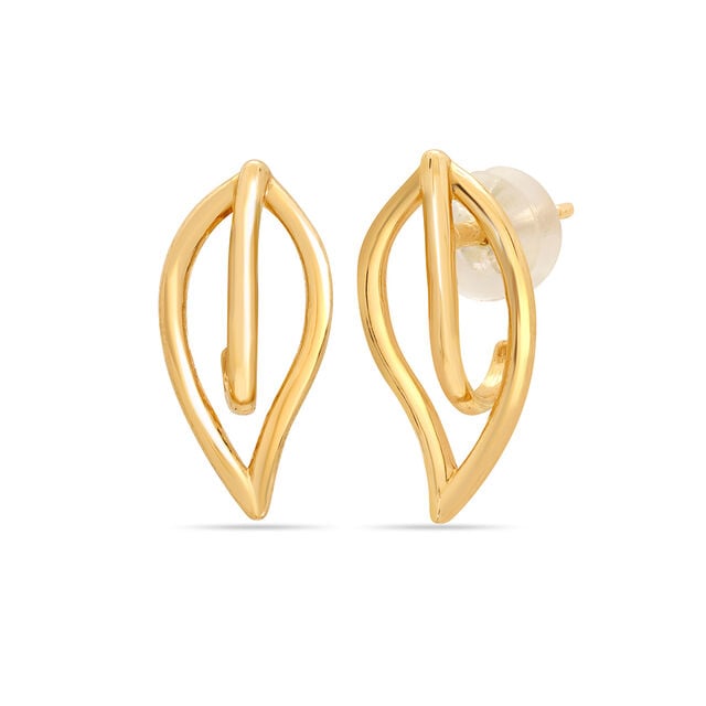 14 KT Golden Dreamscape Hoop Earrings,,hi-res view 3