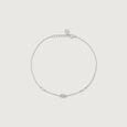 Soft Leafy Silver Anklet,,hi-res view 3