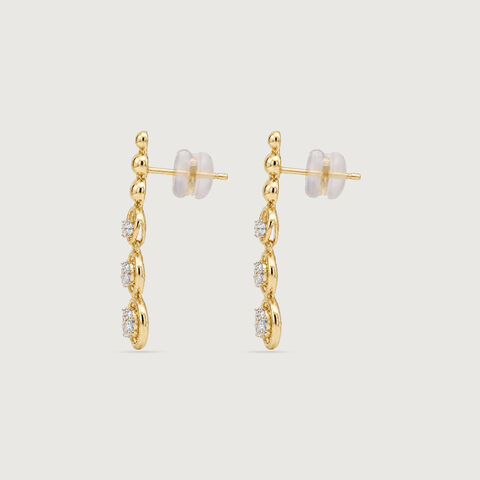 Poised Orbit Diamond Drop Earrings