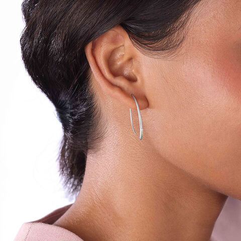 Sleek Radiant Silver Hoop Earrings