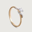 Starlit Heart 14 kt Gold & Diamond Finger Ring,,hi-res view 4