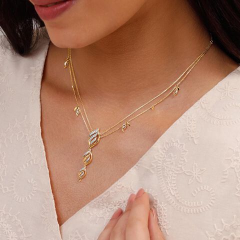 Twirling Grace Diamond Necklace
